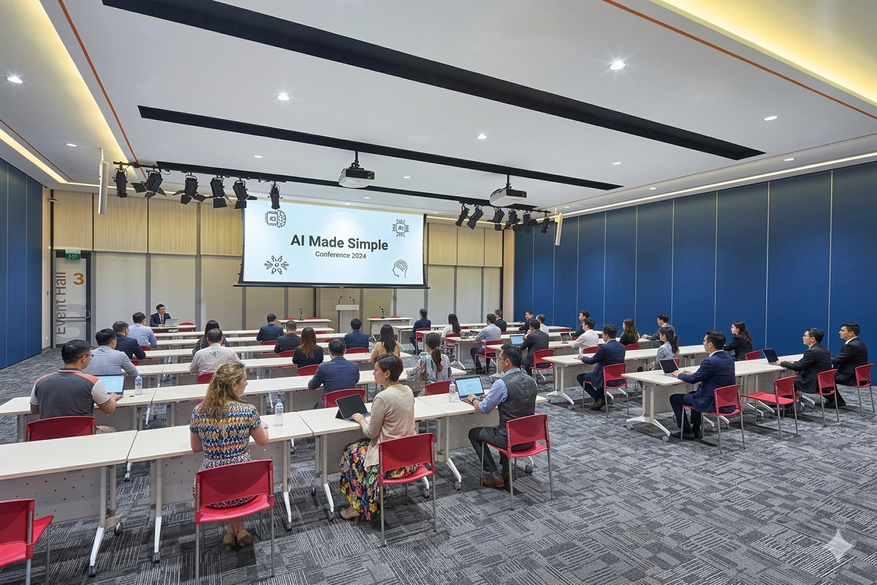 AI Made Simple Conference audience and conference scene